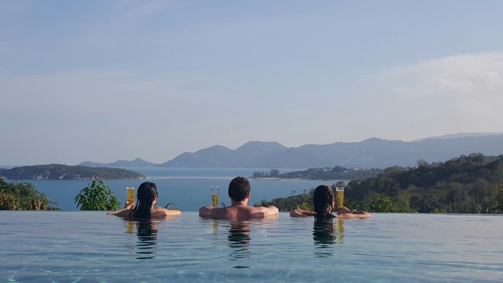 Enjoying a sundowner...Samujana style!